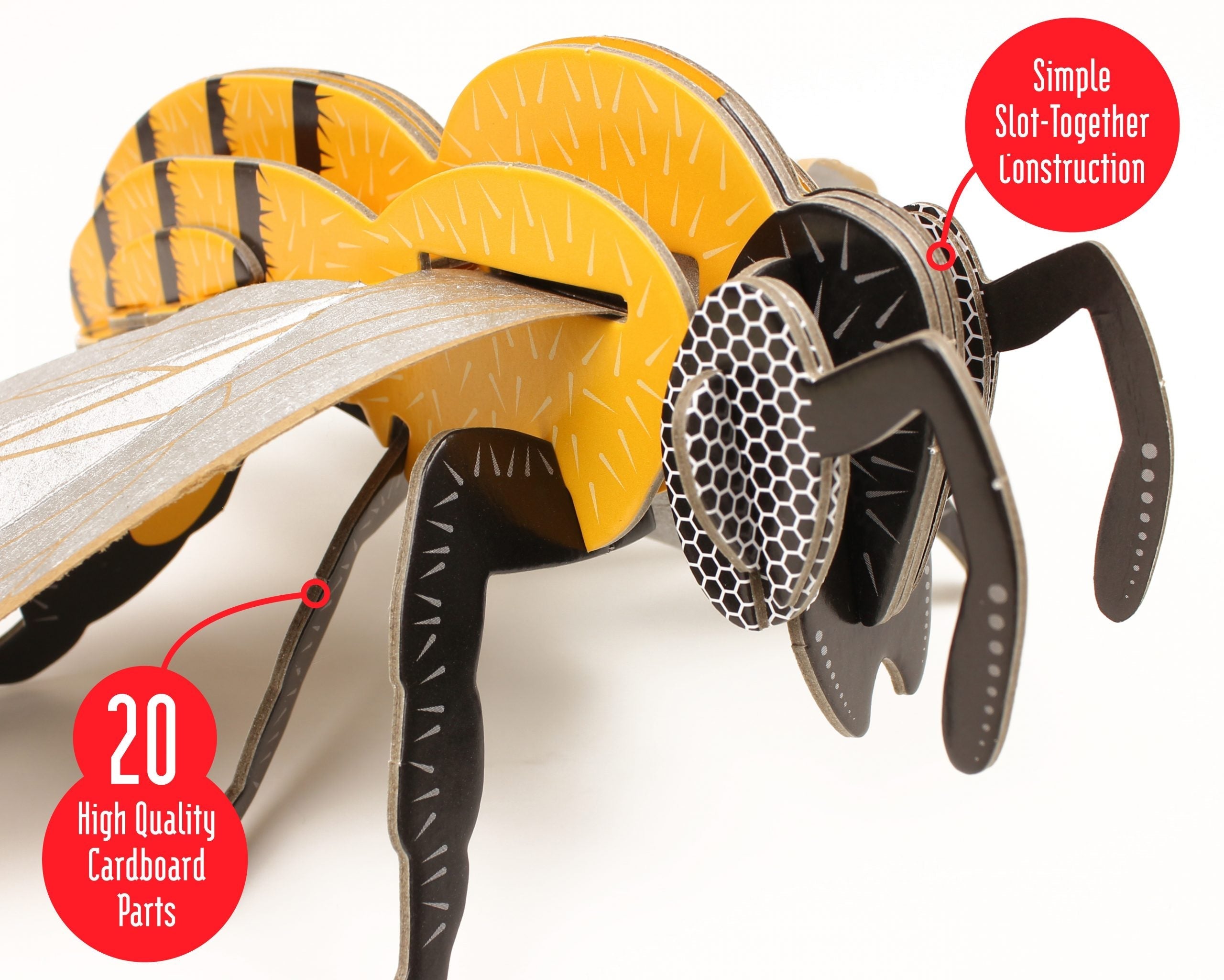 Build Your Own Honey Bee Cardboard STEM Kit – Eco-Friendly Toy by Snaps