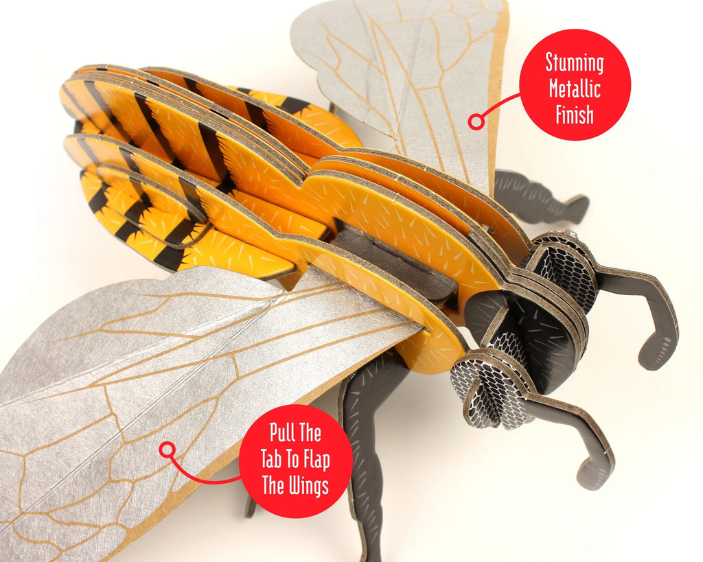 Build Your Own Honey Bee Cardboard STEM Kit – Eco-Friendly Toy by Snaps