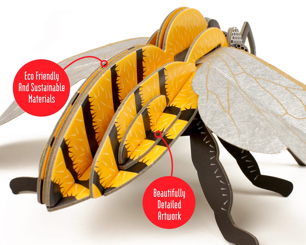 Build Your Own Honey Bee Cardboard STEM Kit – Eco-Friendly Toy by Snaps