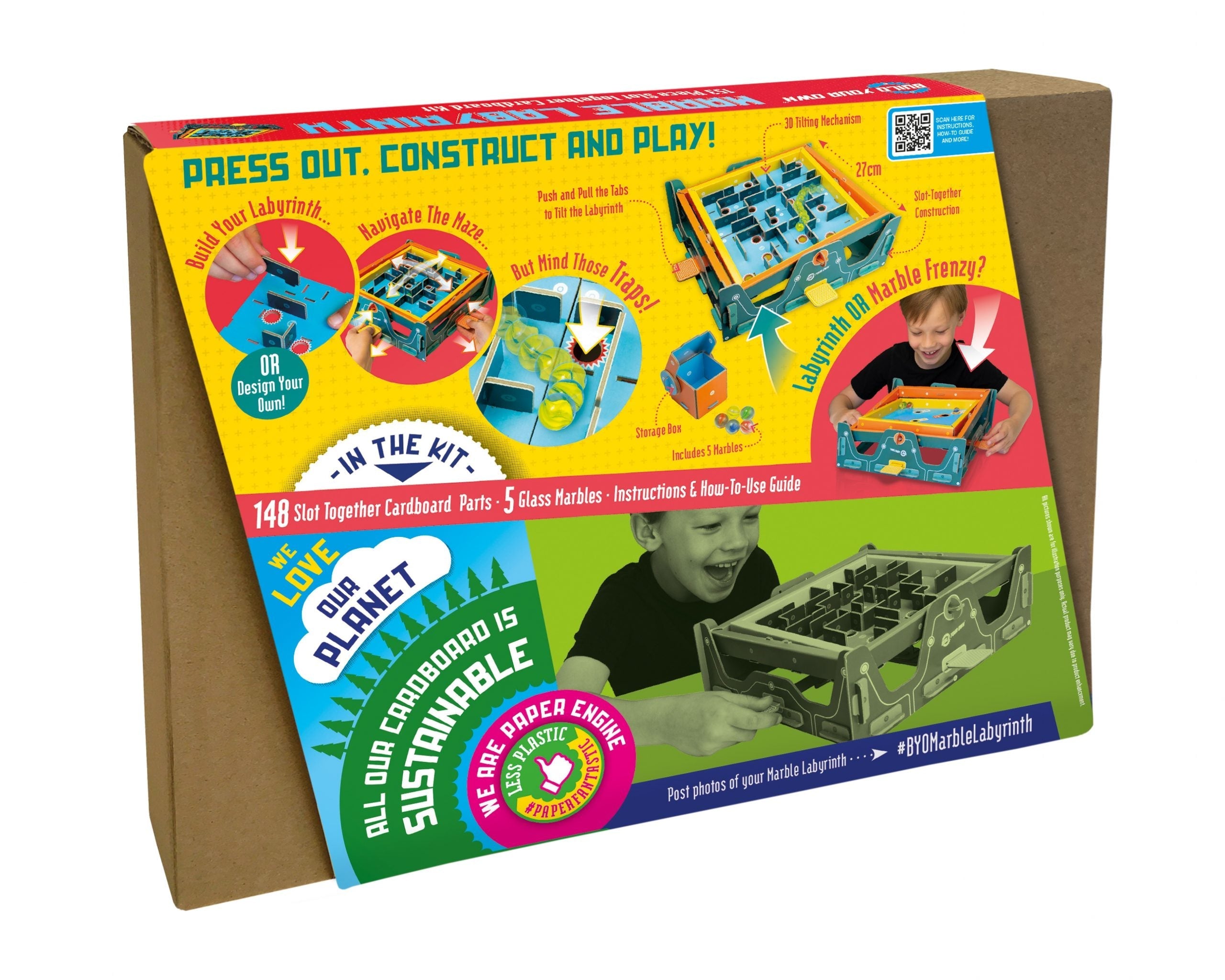Build Your Own Marble Labyrinth – DIY Cardboard STEM Maze Kit