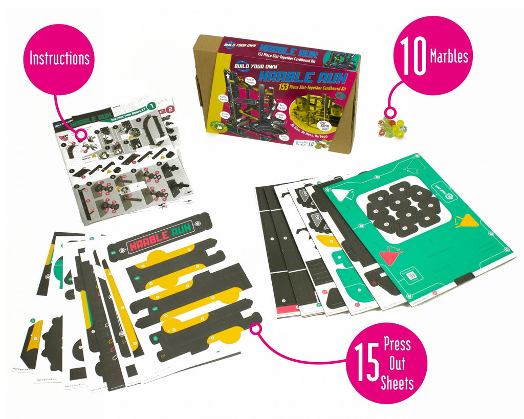 Snaps Marble Run Kit – Sustainable Cardboard STEM Engineering Toy