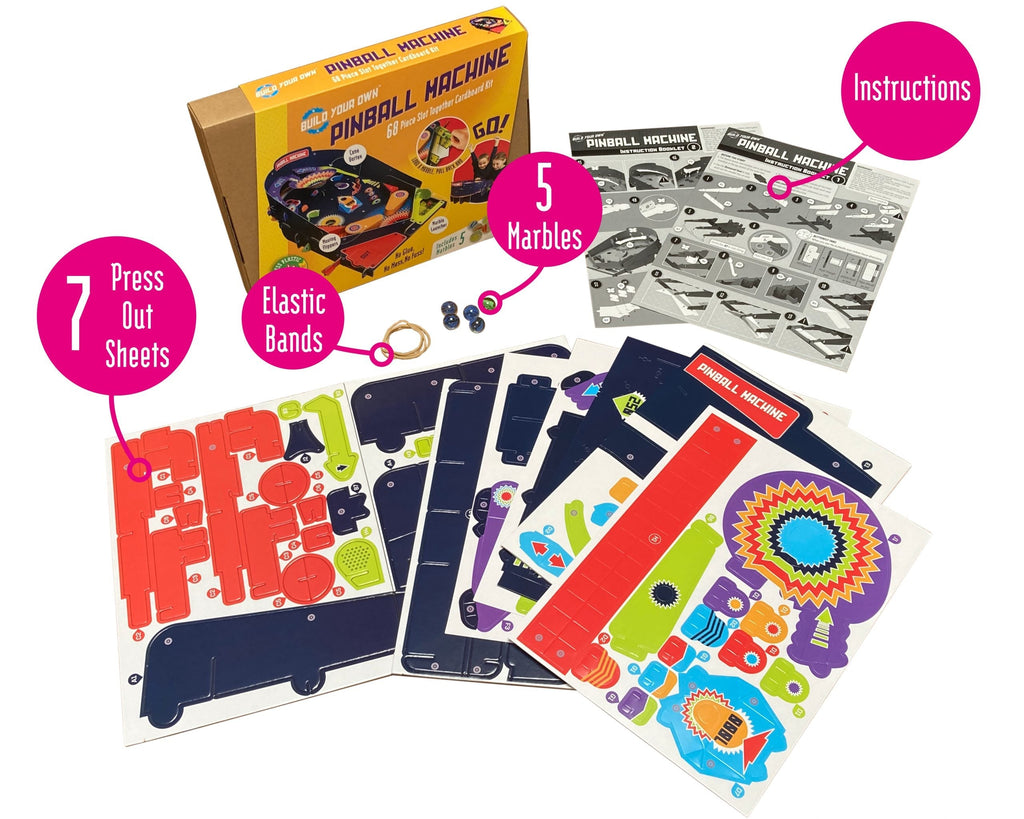 Snaps DIY Cardboard Pinball Machine Kit – Eco-Friendly STEM Toy