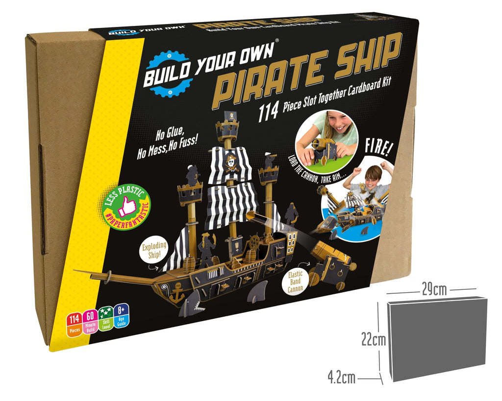 Snaps Pirate Ship Model Kit – Eco-Friendly Cardboard STEM Toy for Kids