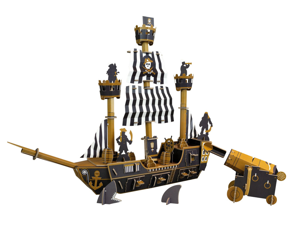 Snaps Pirate Ship Model Kit – Eco-Friendly Cardboard STEM Toy for Kids