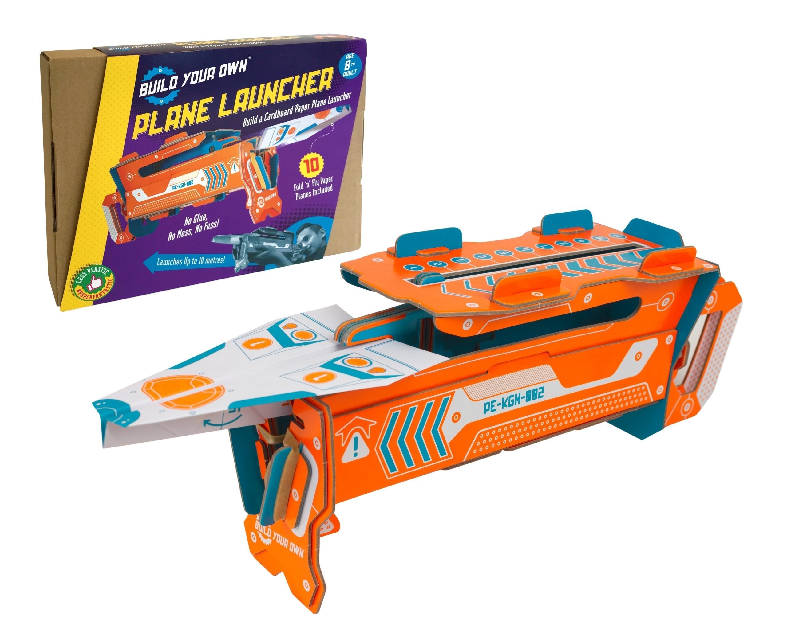 Snaps Cardboard Plane Launcher – 47-Piece DIY STEM Paper Plane Kit