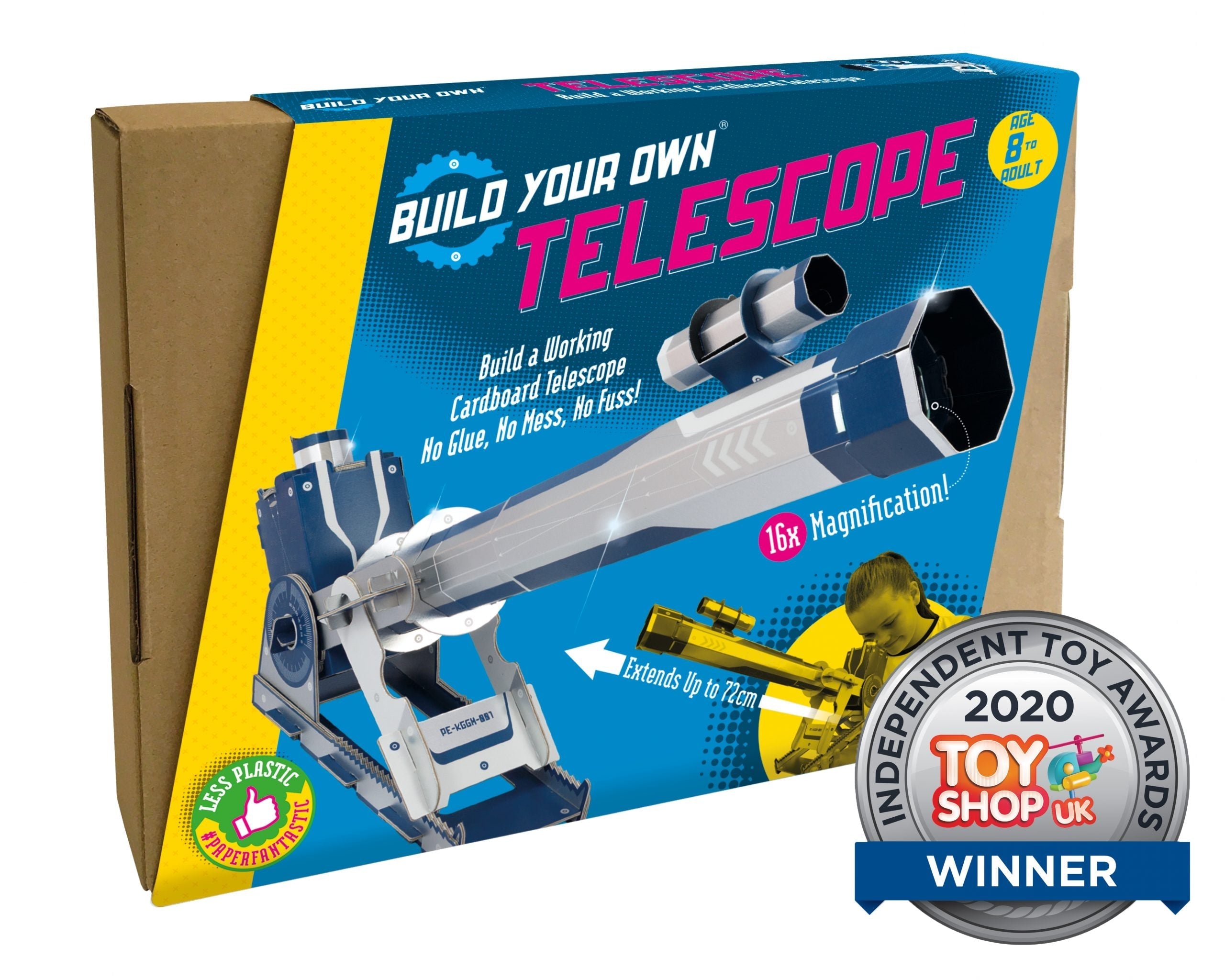 Snaps Build Your Own Telescope Kit – 16x Magnification DIY STEM Toy