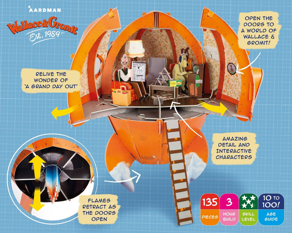 Wallace & Gromit Rocket – Build Your Own Cardboard STEM Model Kit