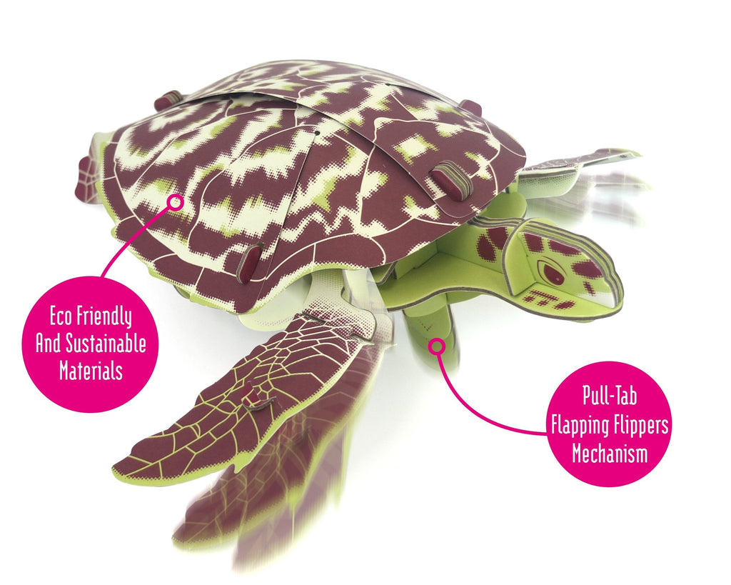 Build Your Own Hawksbill Turtle – Eco-Friendly Cardboard STEM Kit