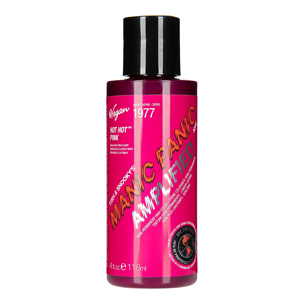 Manic Panic Amplified Hot Hot Pink Semi Permanent Hair Dye – UV Reactive