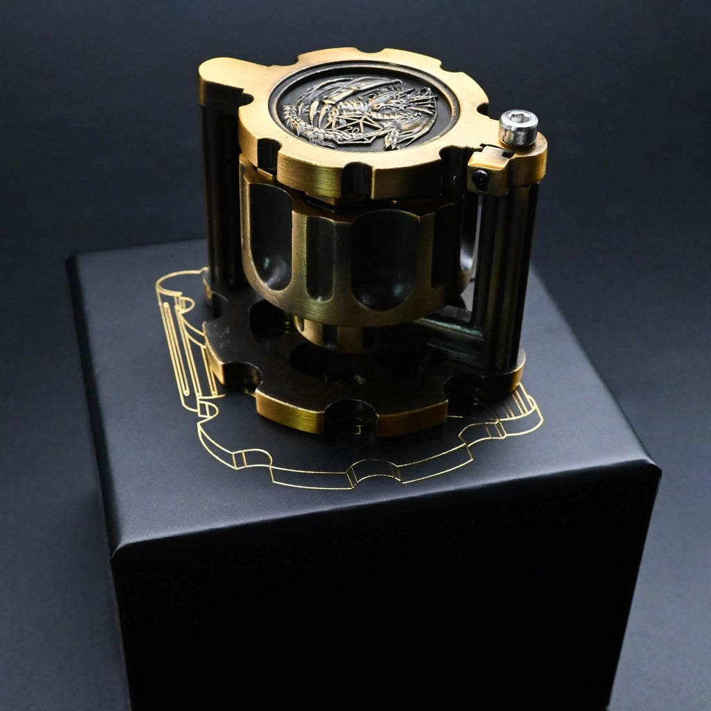 Hexchamber | Bullet Dice Set | Solid Metal | Ancient Gold
