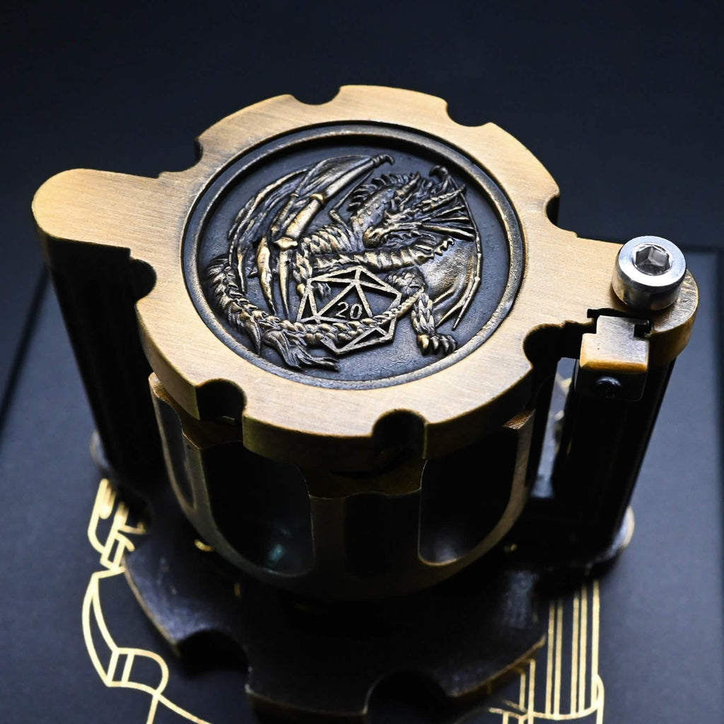 Hexchamber | Bullet Dice Set | Solid Metal | Ancient Gold