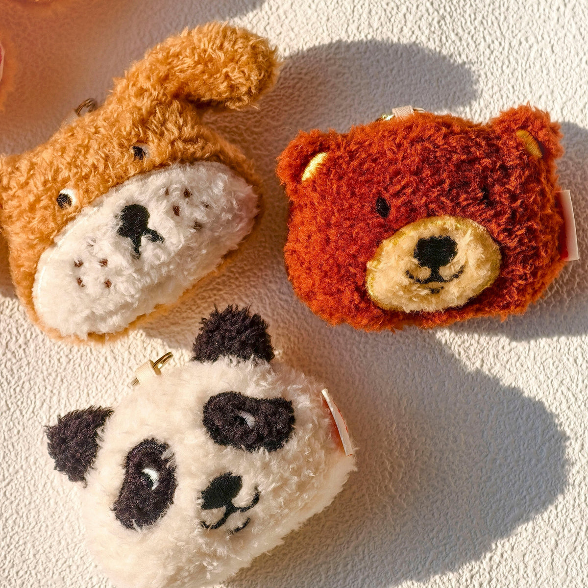 White Bear Plush Bag Charm – LuLuFun Studio Sherpa Teddy Bear Keychain