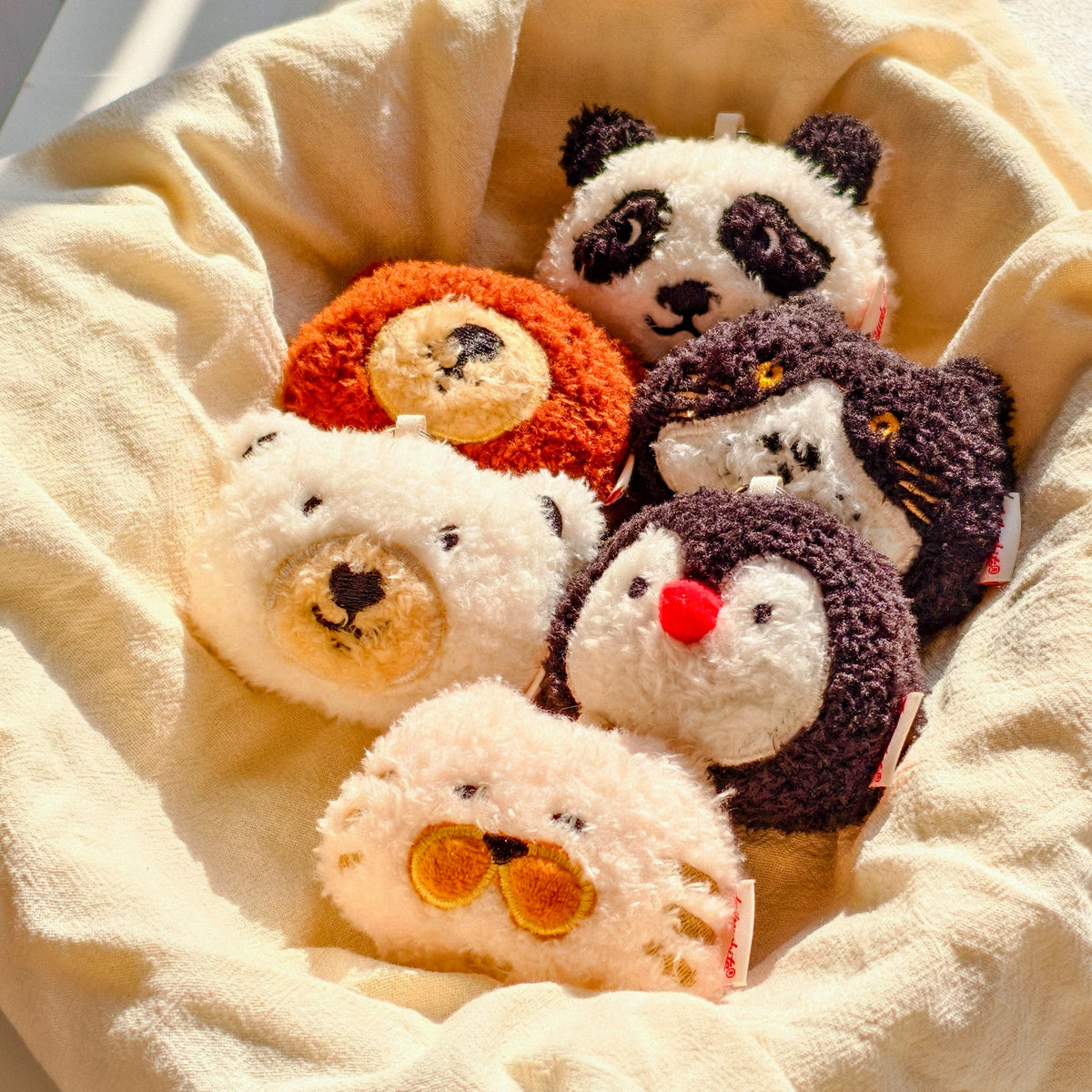 LuLuFun Studio Panda Plush Bag Charm – Kawaii Animal Keychain Accessory