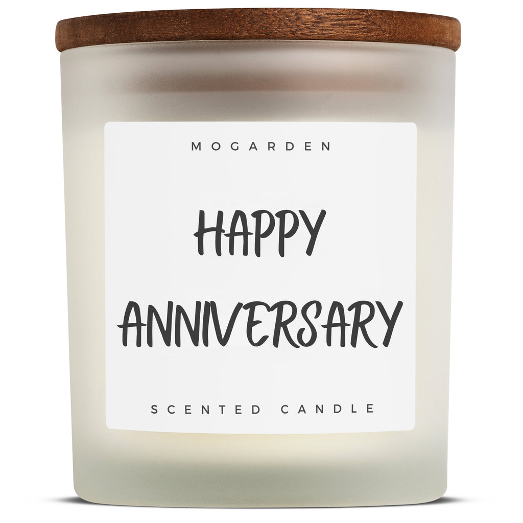 Mogarden Anniversary Candle – Luxury Vanilla Amber Soy Wax Gift, 220g