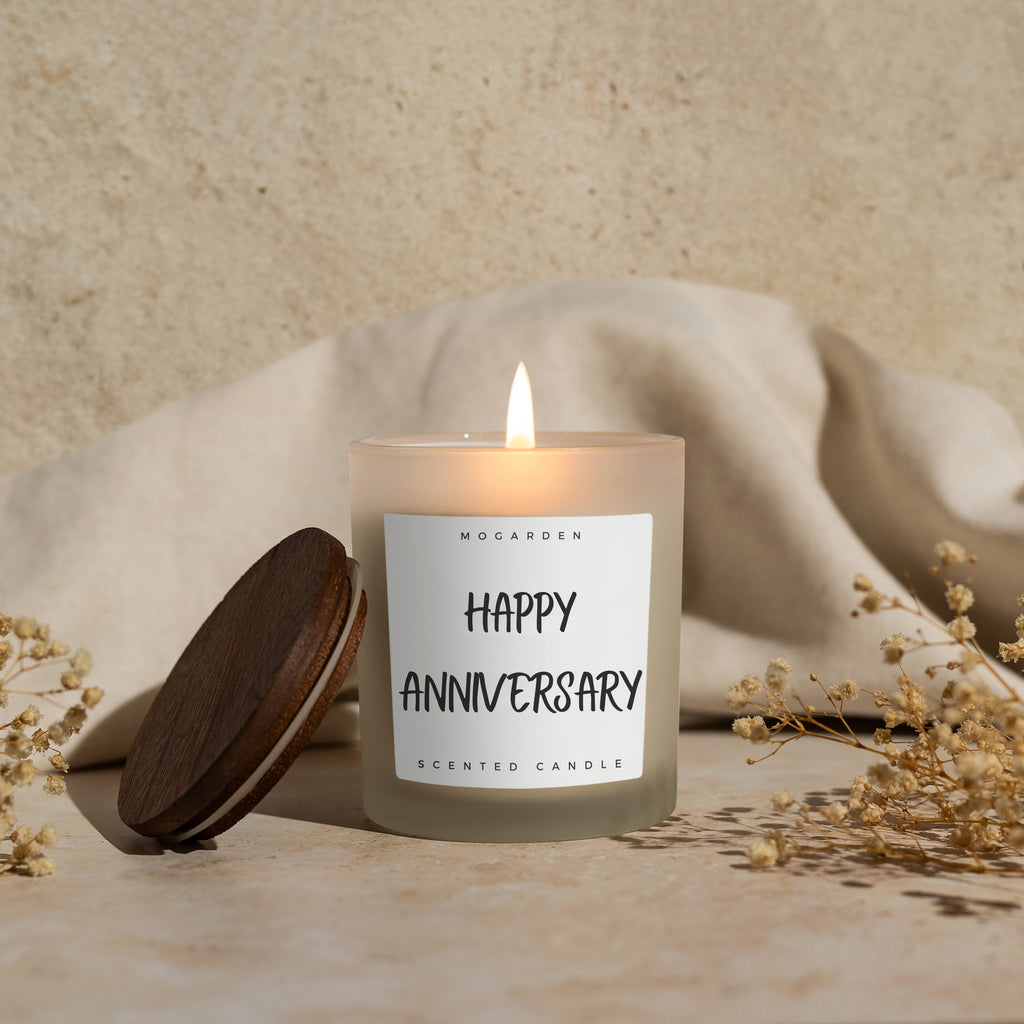Mogarden Anniversary Candle – Luxury Vanilla Amber Soy Wax Gift, 220g