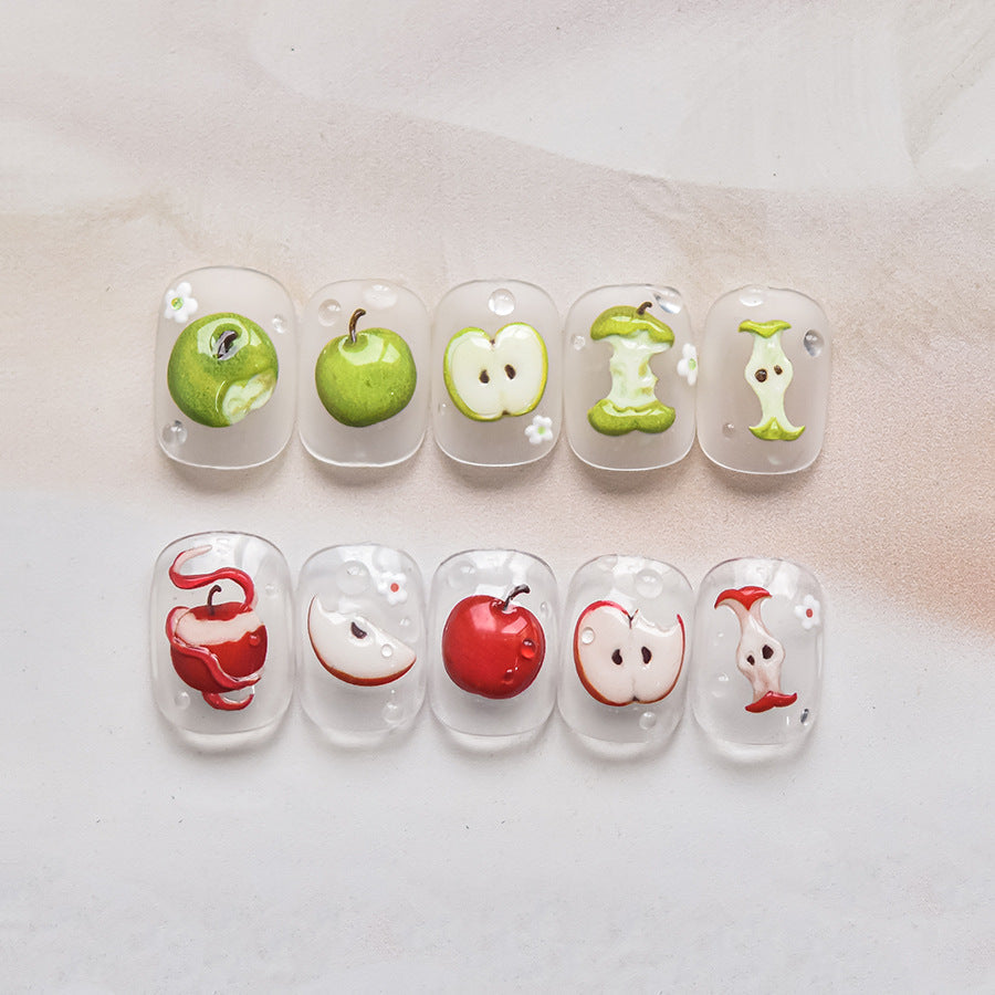 Apple Jelly Nail Deco Stickers | LuLuFun Studio Ultra-Thin Nail Art Decals