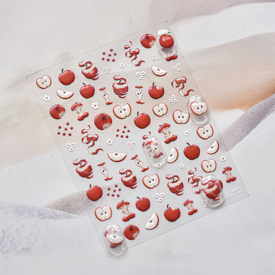 Apple Jelly Nail Deco Stickers | LuLuFun Studio Ultra-Thin Nail Art Decals