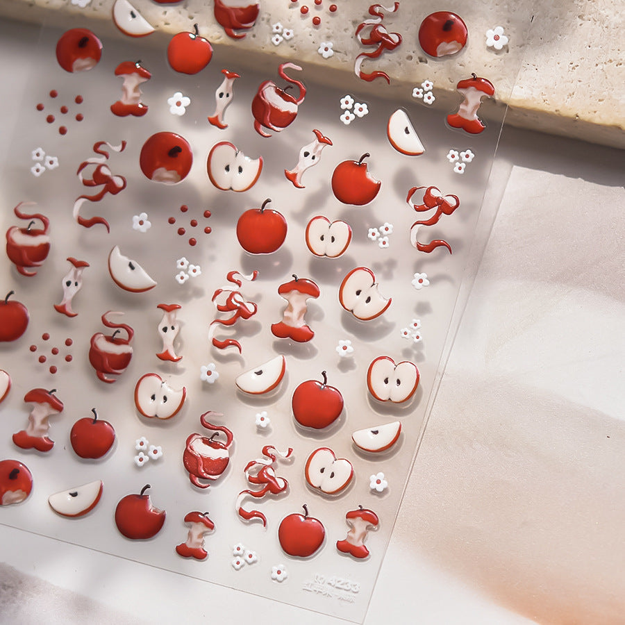 Apple Jelly Nail Deco Stickers | LuLuFun Studio Ultra-Thin Nail Art Decals