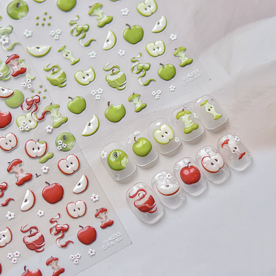 Apple Jelly Nail Deco Stickers | LuLuFun Studio Ultra-Thin Nail Art Decals