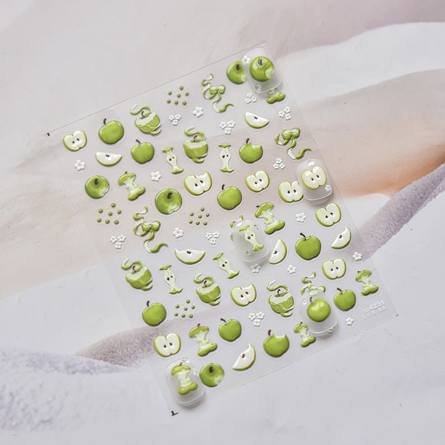 Apple Jelly Nail Deco Stickers | LuLuFun Studio Ultra-Thin Nail Art Decals