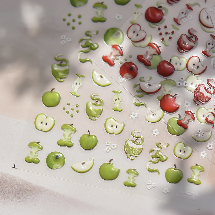 Apple Jelly Nail Deco Stickers | LuLuFun Studio Ultra-Thin Nail Art Decals