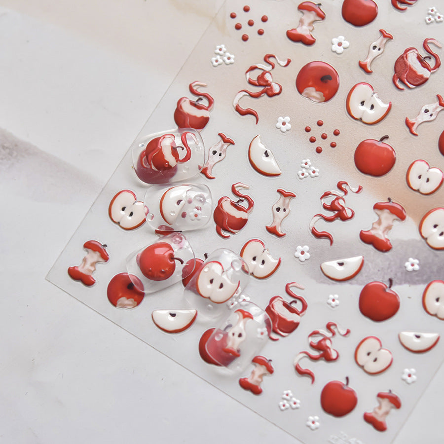 Apple Jelly Nail Deco Stickers | LuLuFun Studio Ultra-Thin Nail Art Decals