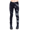 Heartless Arhana Gothic Skinny Trousers – Black Spiderweb Print