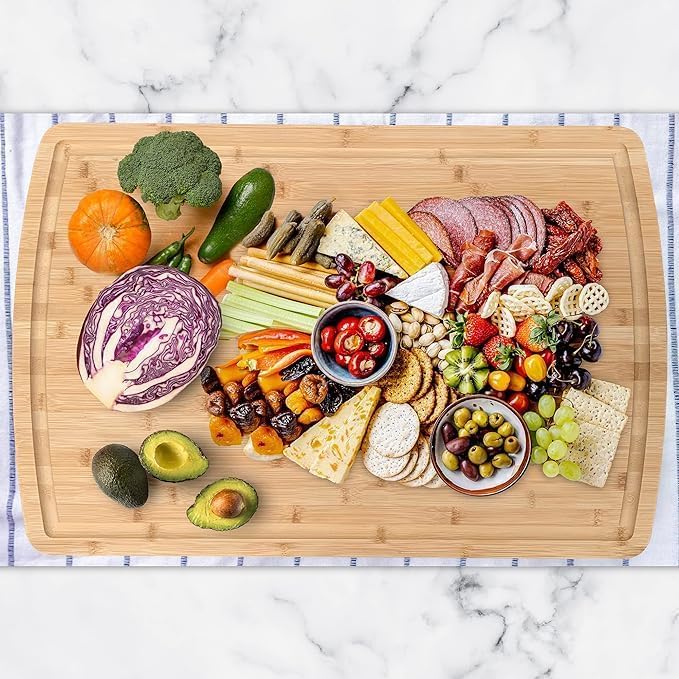 Massive Discounts XXX-Large Bamboo Cutting Board | Heavyweight Serving Tray
