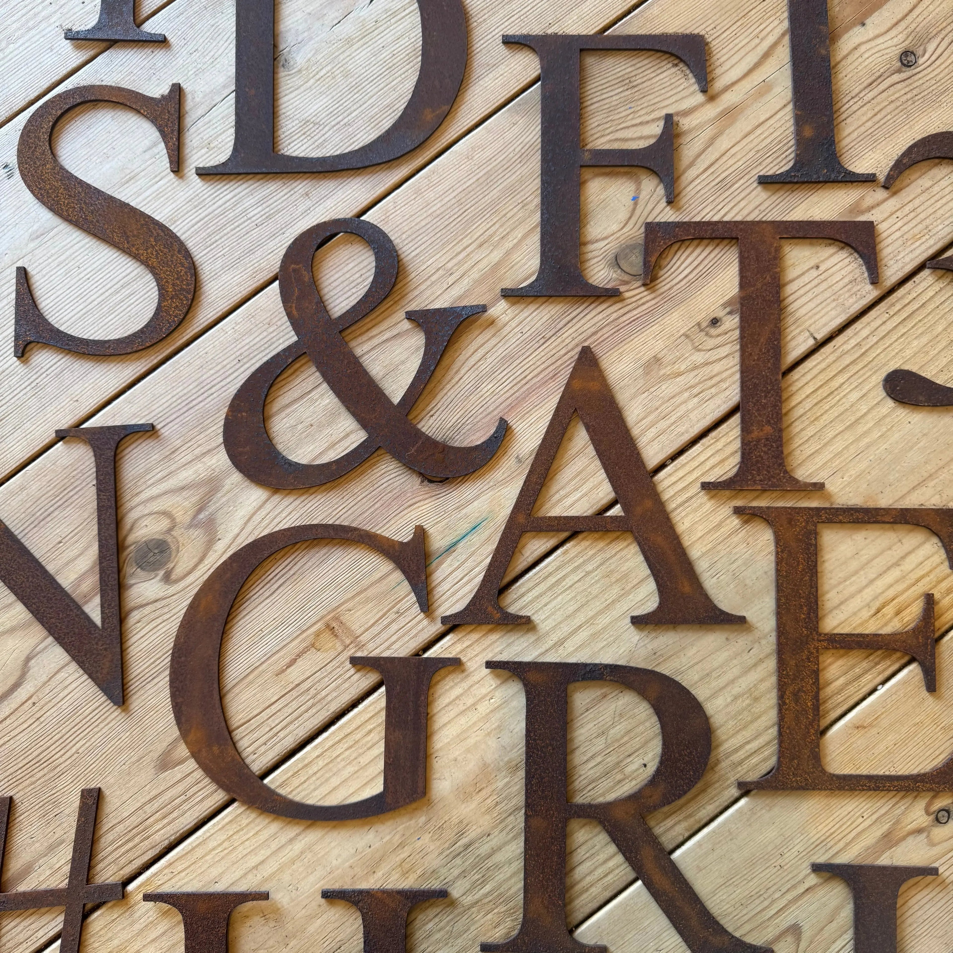 Rustic Metal Letters & Numbers | 5" or 12" Steel Signs by Rustic Warehouse