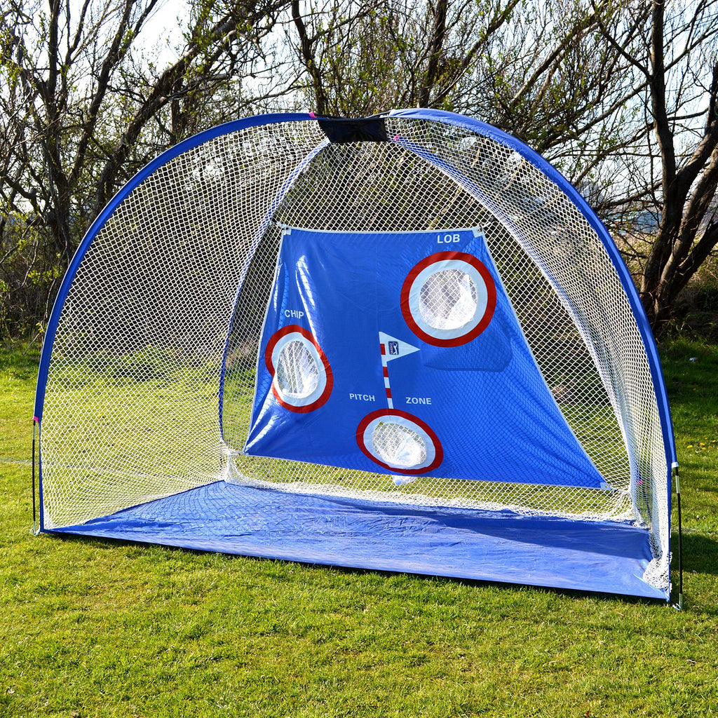 PGA TOUR Pro Size Golf Practice Net – Multi-Target Net with Hitting Mat