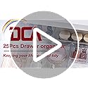 Jolof Store 25 PCS Clear Plastic Drawer Organizer Trays for Makeup