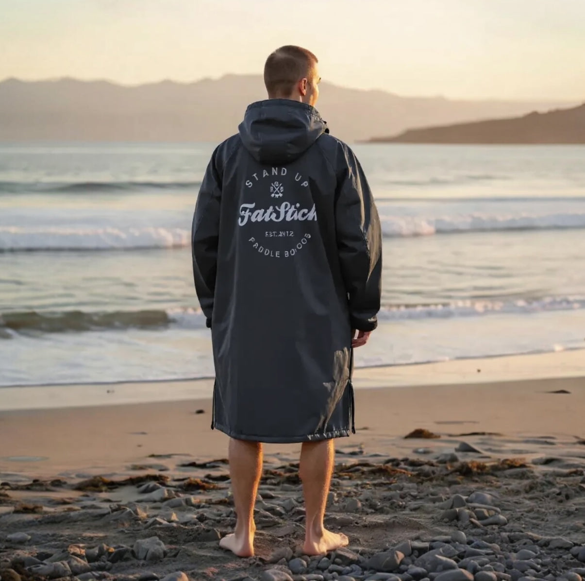 FatStick FatWrap Waterproof Recycled Fleece Changing Robe – Unisex Dry Coat