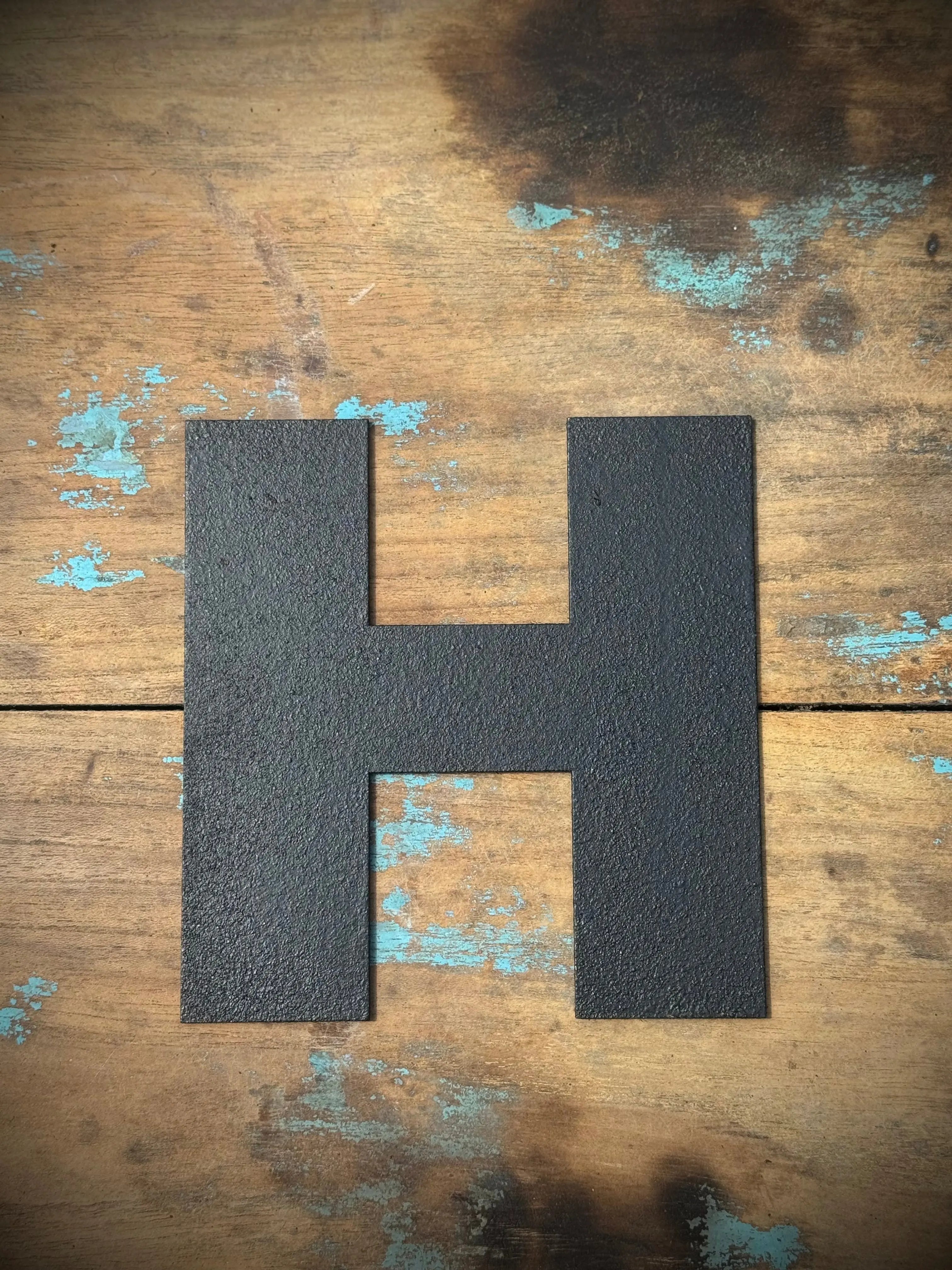 Rustic Black Metal Letters – Industrial Steel Wall Decor by Rustic Warehouse
