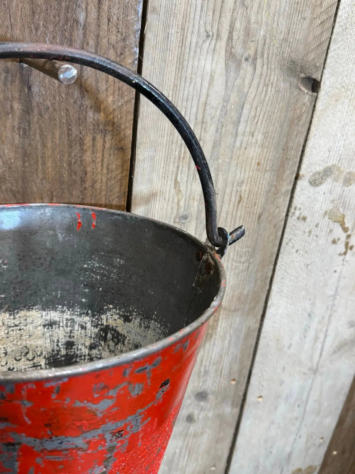 Rustic Warehouse Norfolk Vintage Galvanised Metal Hanging Fire Bucket