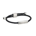 Gecko Jewellery Black Leather Matching Parent and Child Bracelet