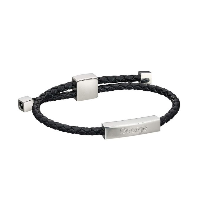 Gecko Jewellery Black Leather Matching Parent and Child Bracelet
