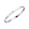 Gecko Jewellery Plain Hinged Bangle – Recycled Sterling Silver