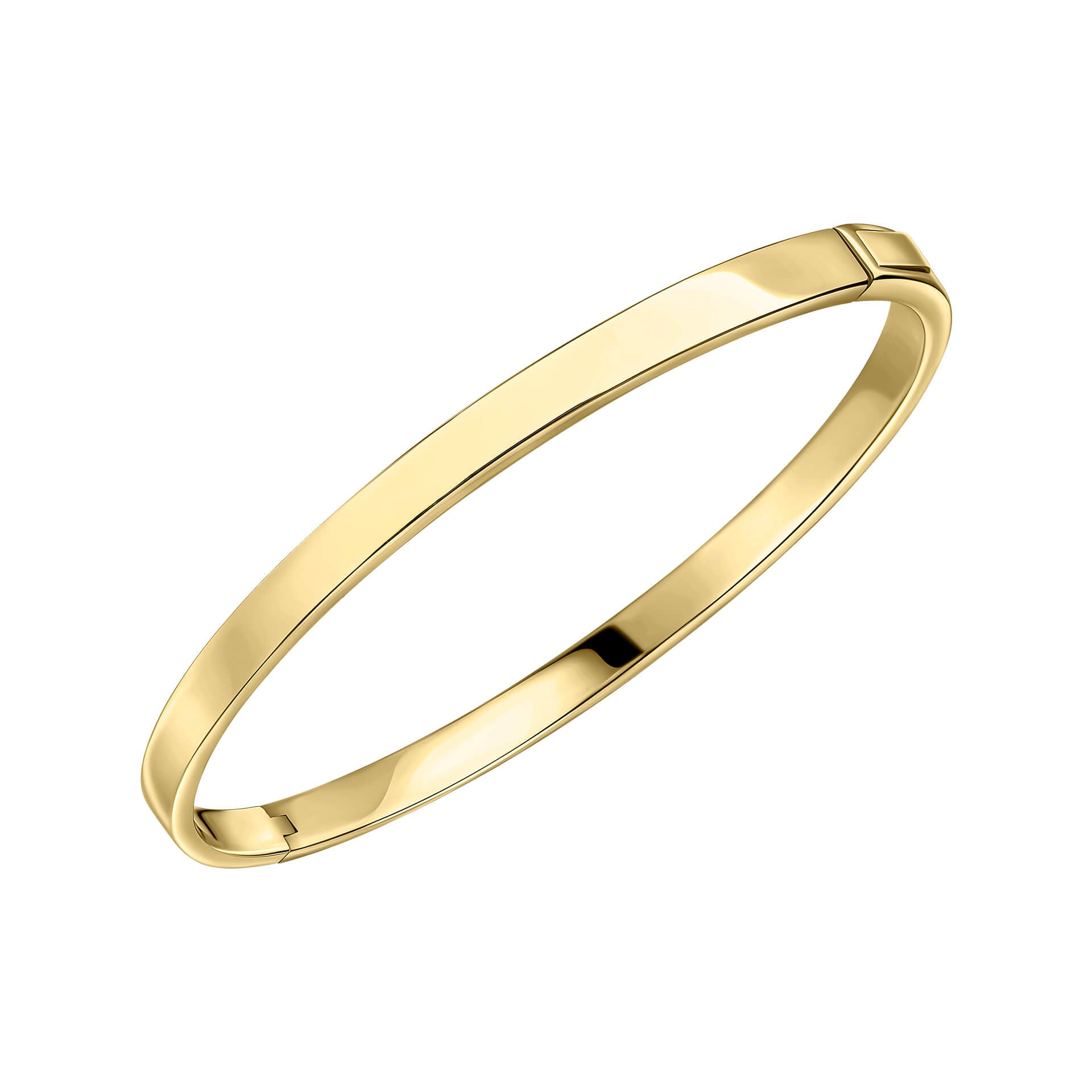 Gecko Jewellery Plain Hinged Bangle – Recycled Sterling Silver