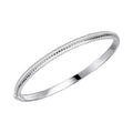 Gecko Jewellery Striped Hinged Bangle – Recycled Sterling Silver