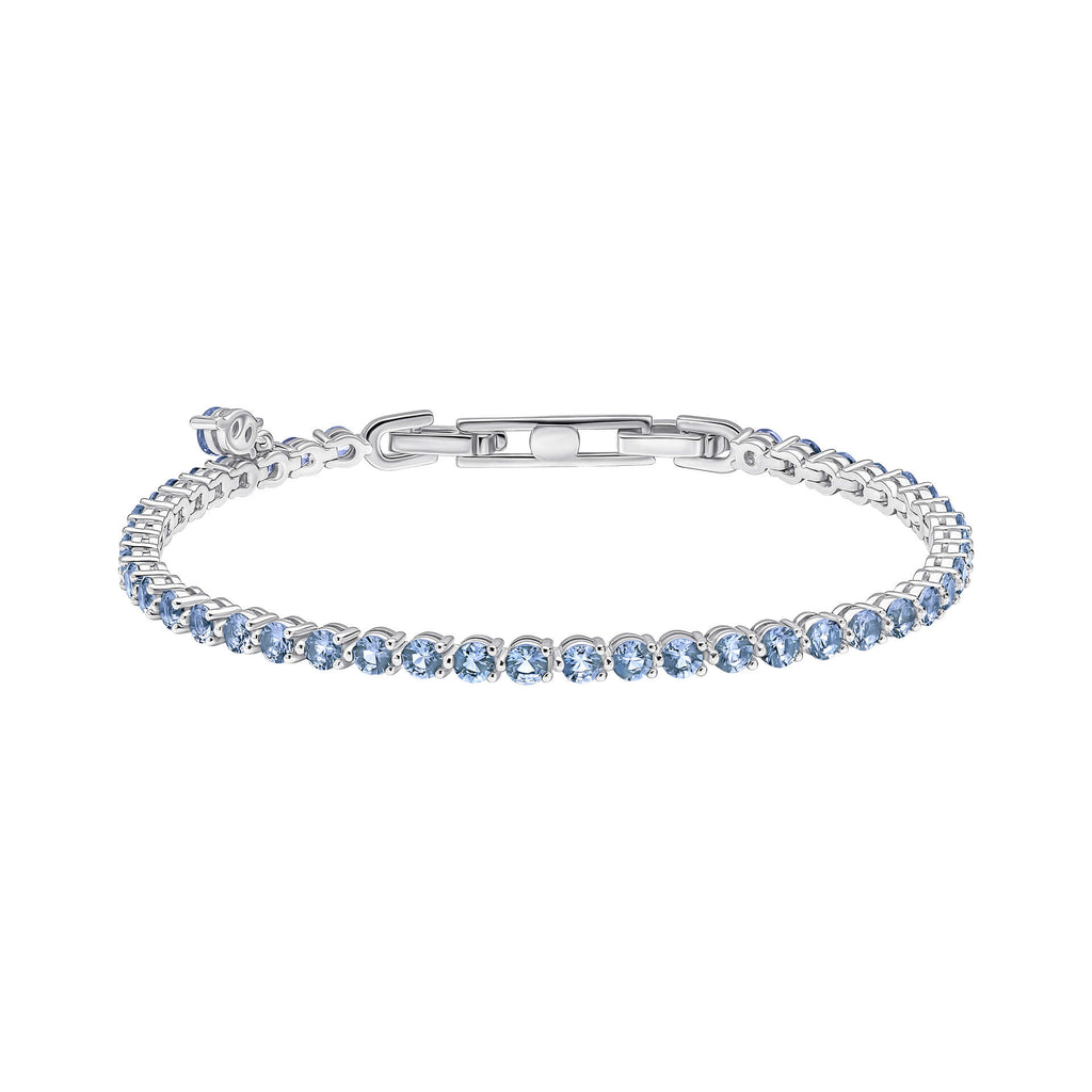 Gecko Jewellery Small Zirconia Charm Tennis Bracelet in Sterling Silver