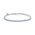 Gecko Jewellery Small Zirconia Charm Tennis Bracelet in Sterling Silver