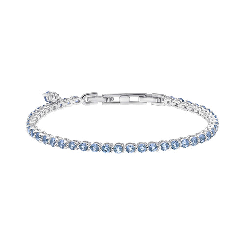 Gecko Jewellery Small Zirconia Charm Tennis Bracelet in Sterling Silver
