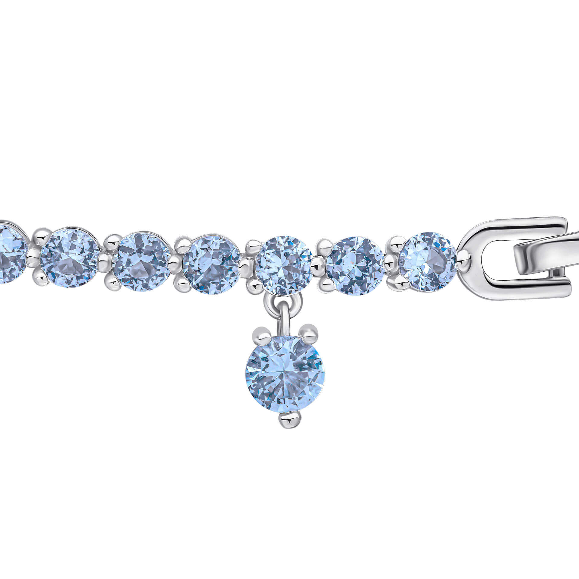 Gecko Jewellery Small Zirconia Charm Tennis Bracelet in Sterling Silver