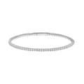 Gecko Jewellery Zirconia Tennis Bangle | Rhodium Plated Sterling Silver