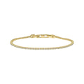 Gecko Jewellery Round Cut Zirconia Tennis Bracelet in Sterling Silver