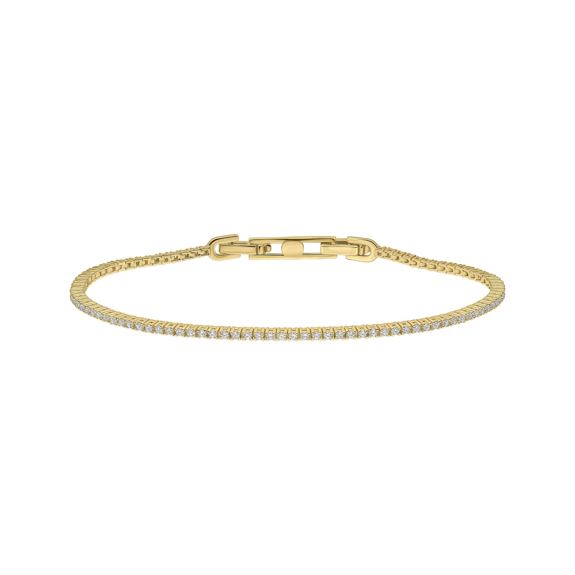 Gecko Jewellery Round Cut Zirconia Tennis Bracelet in Sterling Silver