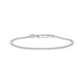 Gecko Jewellery Round Cut Zirconia Tennis Bracelet in Sterling Silver
