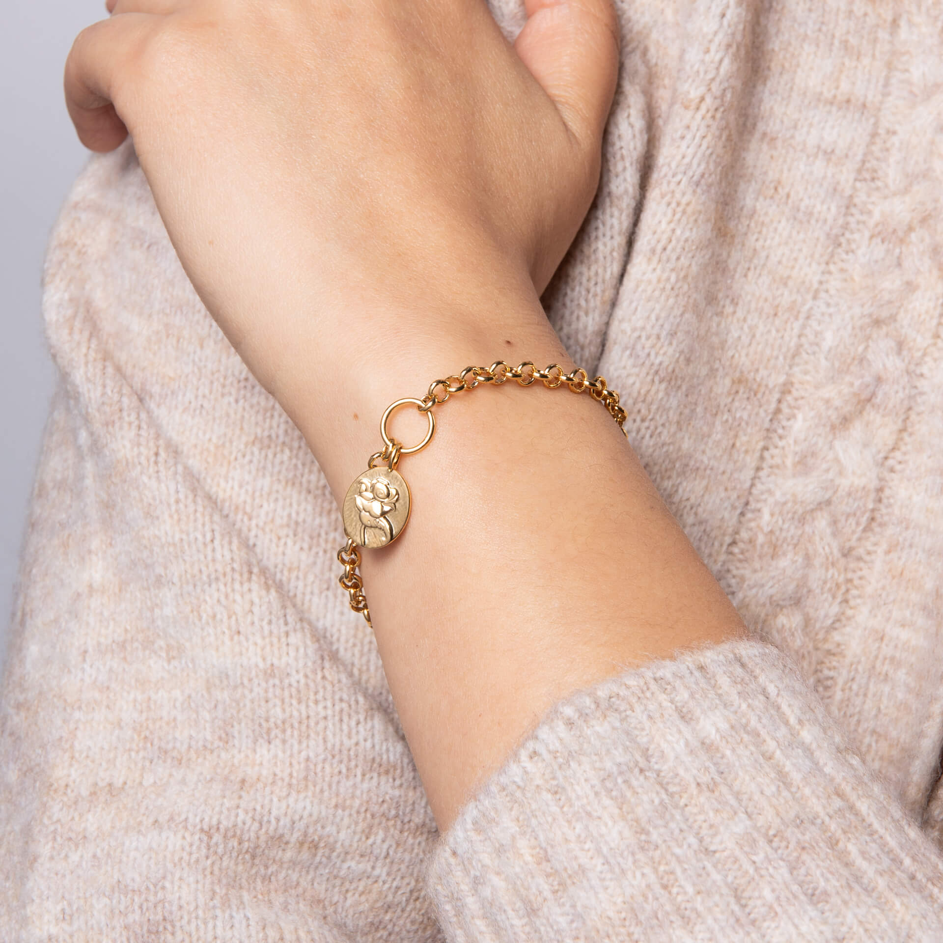 Laura Ashley Baythorne Roses Bracelet – Gold Plated Recycled Brass