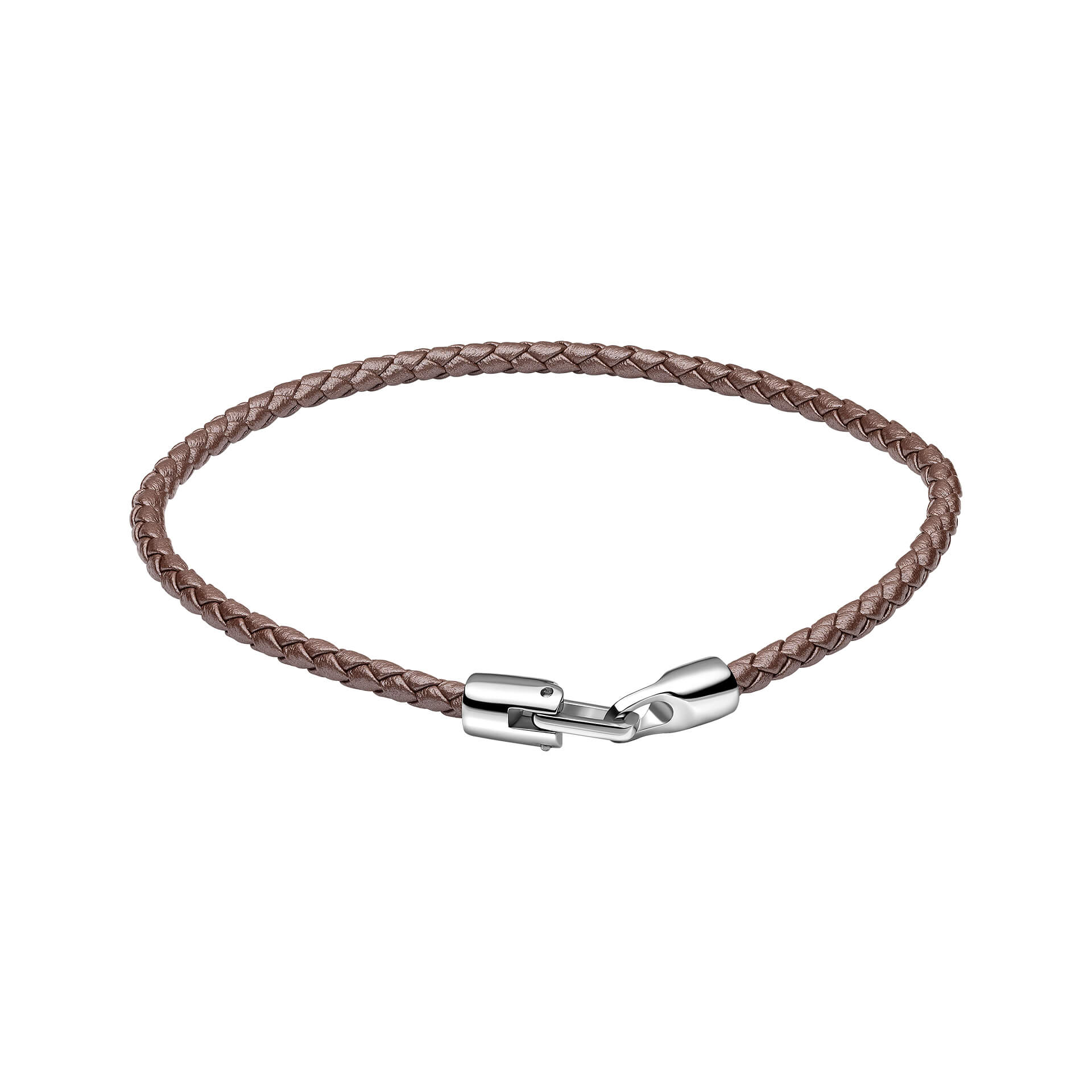 Gecko Jewellery Ultra-Thin Braided Leather Bracelet with Sleek Clasp