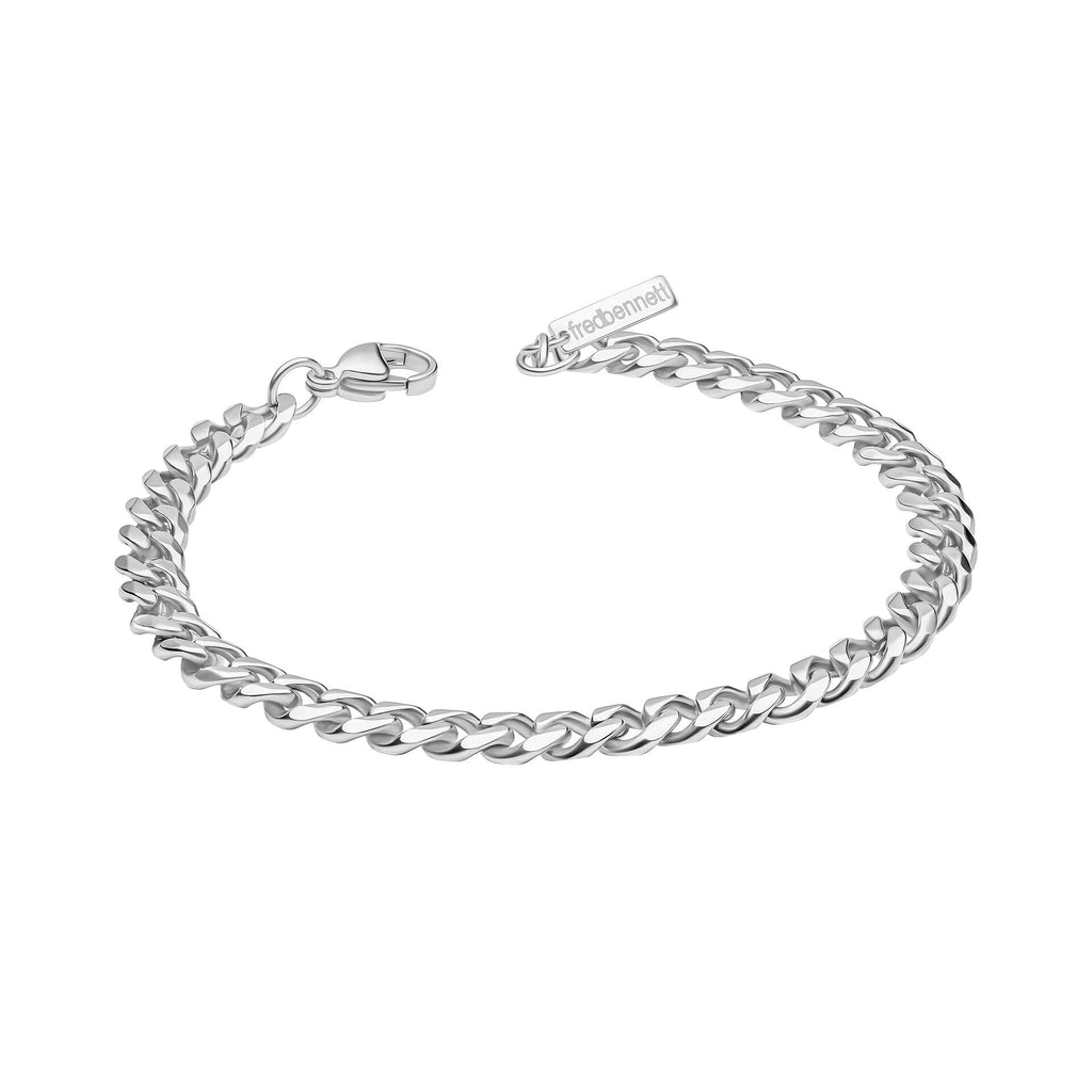 Gecko Jewellery Smaller Fit Stainless Steel Cuban Link Chain Bracelet